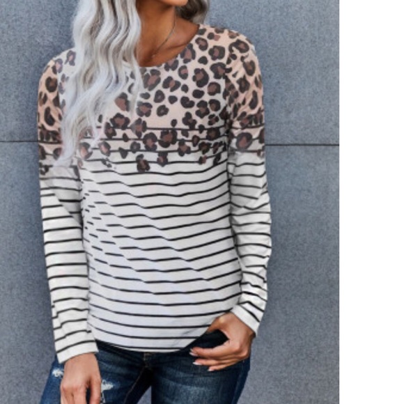 Leopard striped print top - Picture 4 of 4